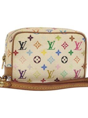 LOUIS VUITTON Monogram Multicolor Trousse Wapity White M58033 LV Auth 127417